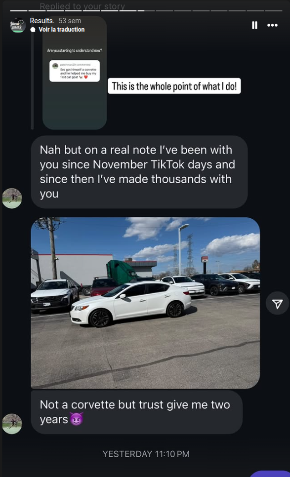 Member testimonial — made thousands since joining MrFuego's Calls